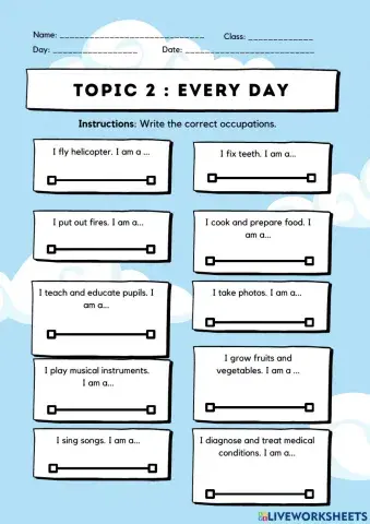 Topic 2 : Every Day