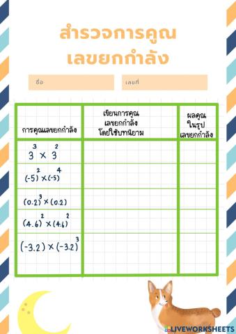 การคูณเลขยกกำลัง