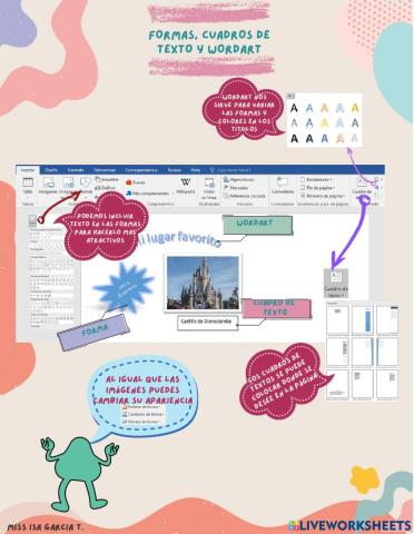 Cuadro de texto, wordart