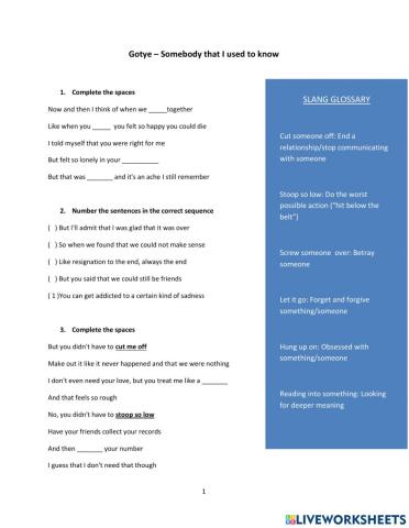 Somebody that i used to know