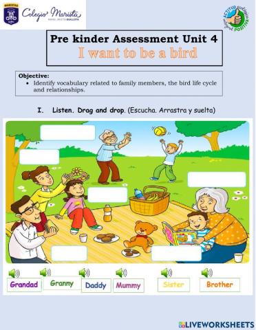 Assessment unit 4 pre kinder