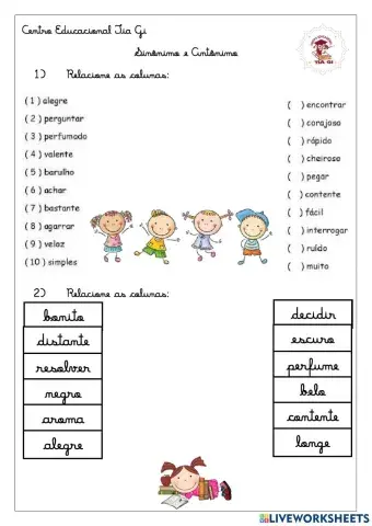 Antônimo e Sinônimo