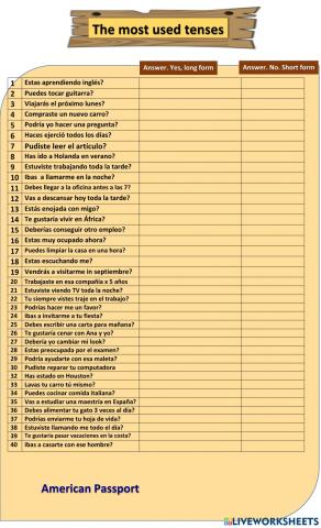 Axiliary verbs. Amerpassport