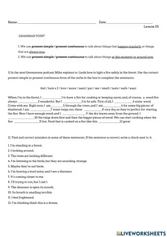 Present Simple - Present Continuous