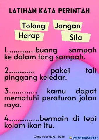 Latihan 1 kata perintah