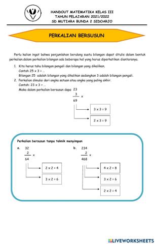 Perkalian Bilangan Cacah