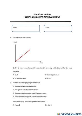 Uh gerak benda dan makhluk hidup