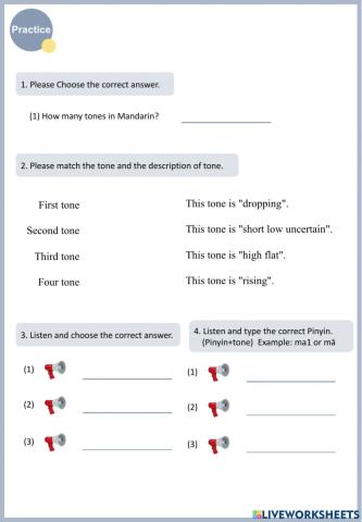 L1-1 漢語拼音 綜合練習