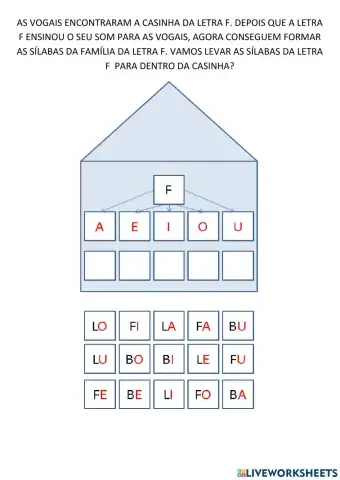 Casinha da letra F