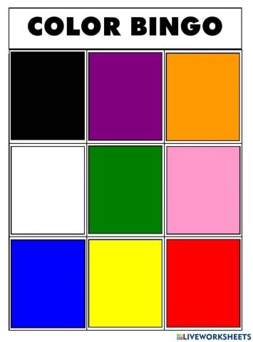 Bingo de colores y Números