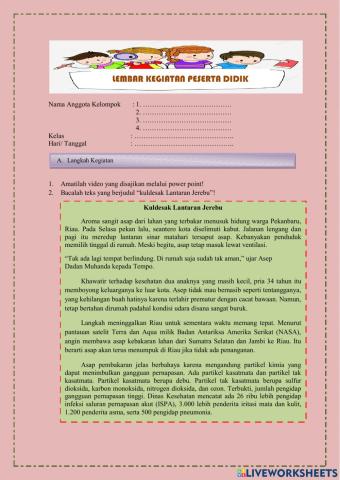 LKPD Kelas V (Tema 2 Subtema 2 Pemb 1)