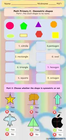 Math Primary 3 : Geometric shapes