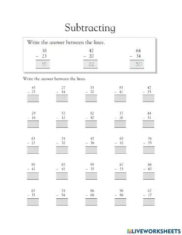 Quick subtraction