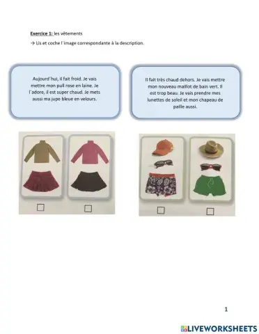 Les vêtements d-eté et d-hiver