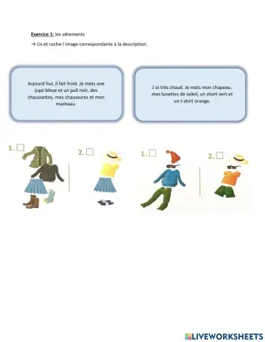 Les vêtements d-eté et d-hiver