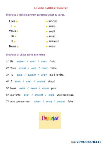 Avoir à l'imparfait