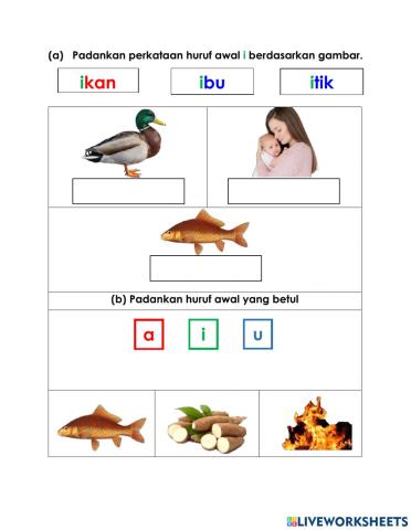 Padankan huruf awal i