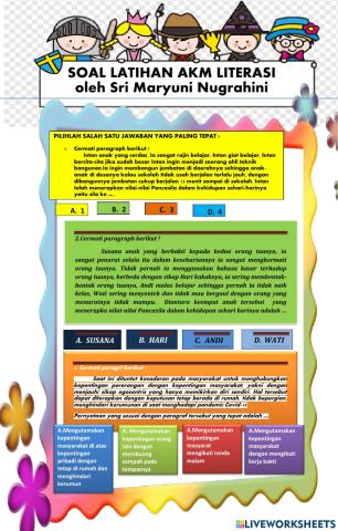 Latihan soal akm literasi