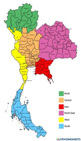 แผนที่ประเทศไทย