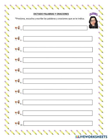 Dictado oraciones 2 agos
