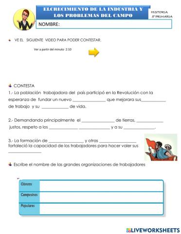 Demandas de obreros y campesinos