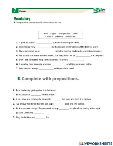 Choices review PIONEER pre intermediate
