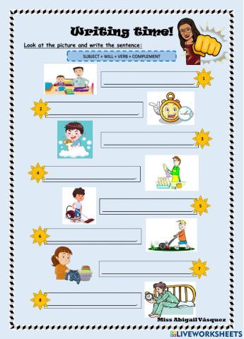 Writing - Household chores