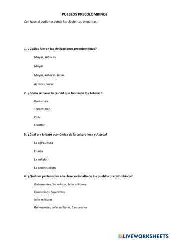 Pueblos precolombinos