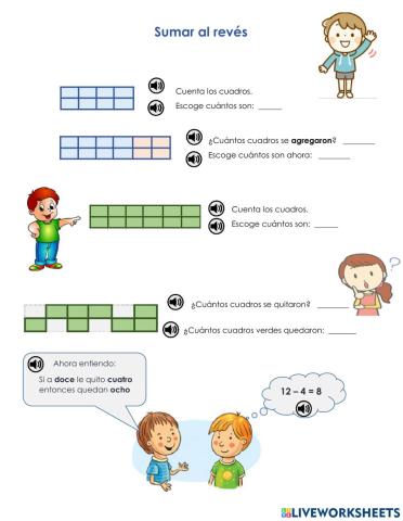 La resta: El revés de sumar