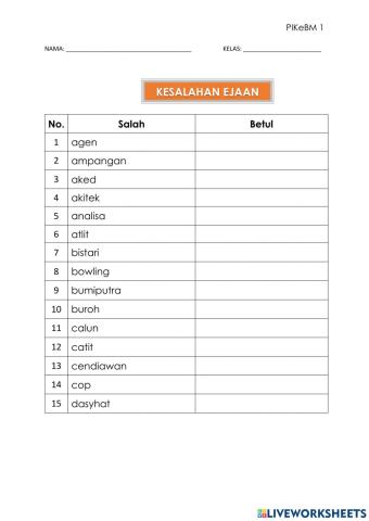 Kesalahan Ejaan