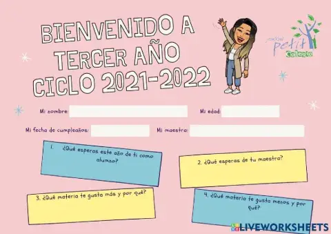 Bienvenido a Tercer Año