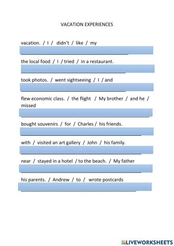 Vacation Experiences