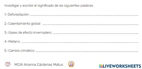 Glosario efecto invernadero