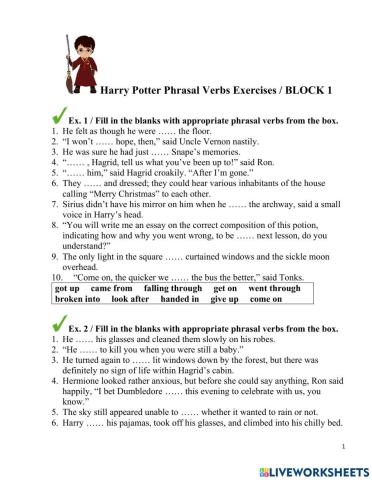 Phrasal verbs with Harry Potter
