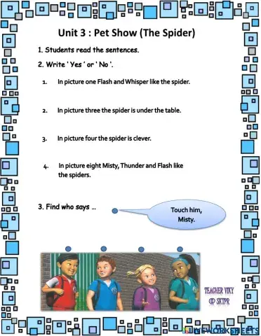 Unit 3 Pet Show (The Spider)