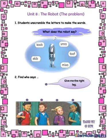 Unit 8 : The Robot (The problem)