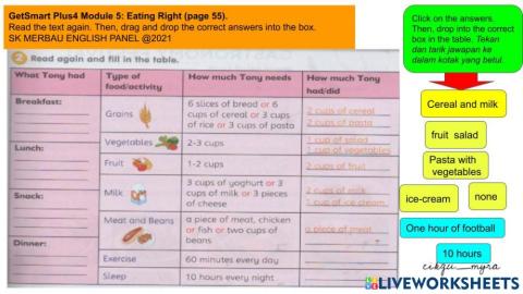 Year 4 Module 5 : Eating Right Page 55