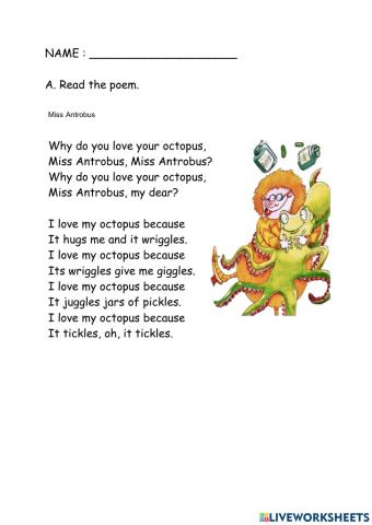 Miss Antrobus - Poem Year 5