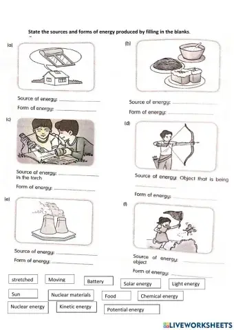 Sources and forms of energy