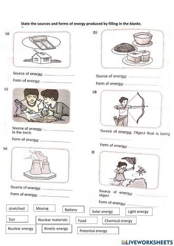 Sources and forms of energy