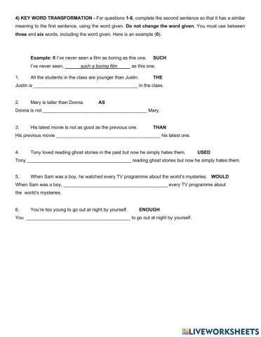 Key Word Transformation