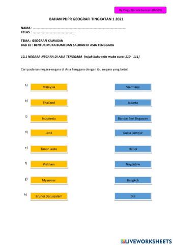 Bab 10 : Bentuk Muka Bumi dan Saliran di Asia Tenggara