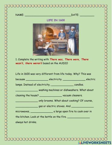 LISTENING TEST- There was-There were