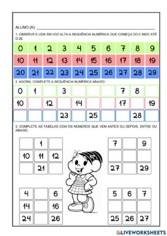 Numeros, adição e subtração