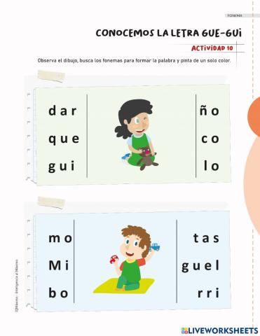 Actividad 10 letra gue-gui