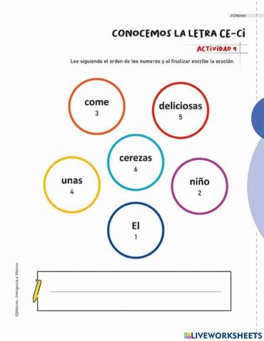 Actividad 9 letra ce-ci