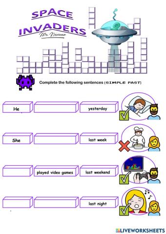 Simple Past (Space Invaders)