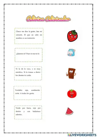 Adivinanzas saludables