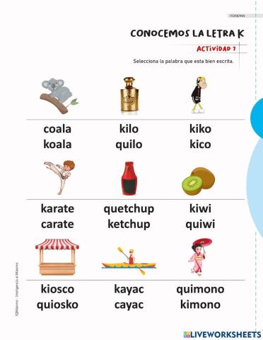 Actividad 7 letra k