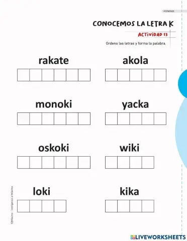 Actividad 13 letra k